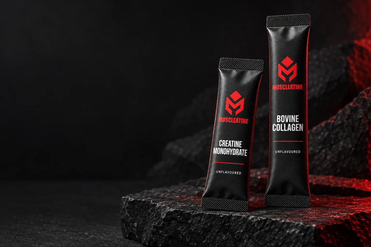 Muscleatine Training Duo packaging concept